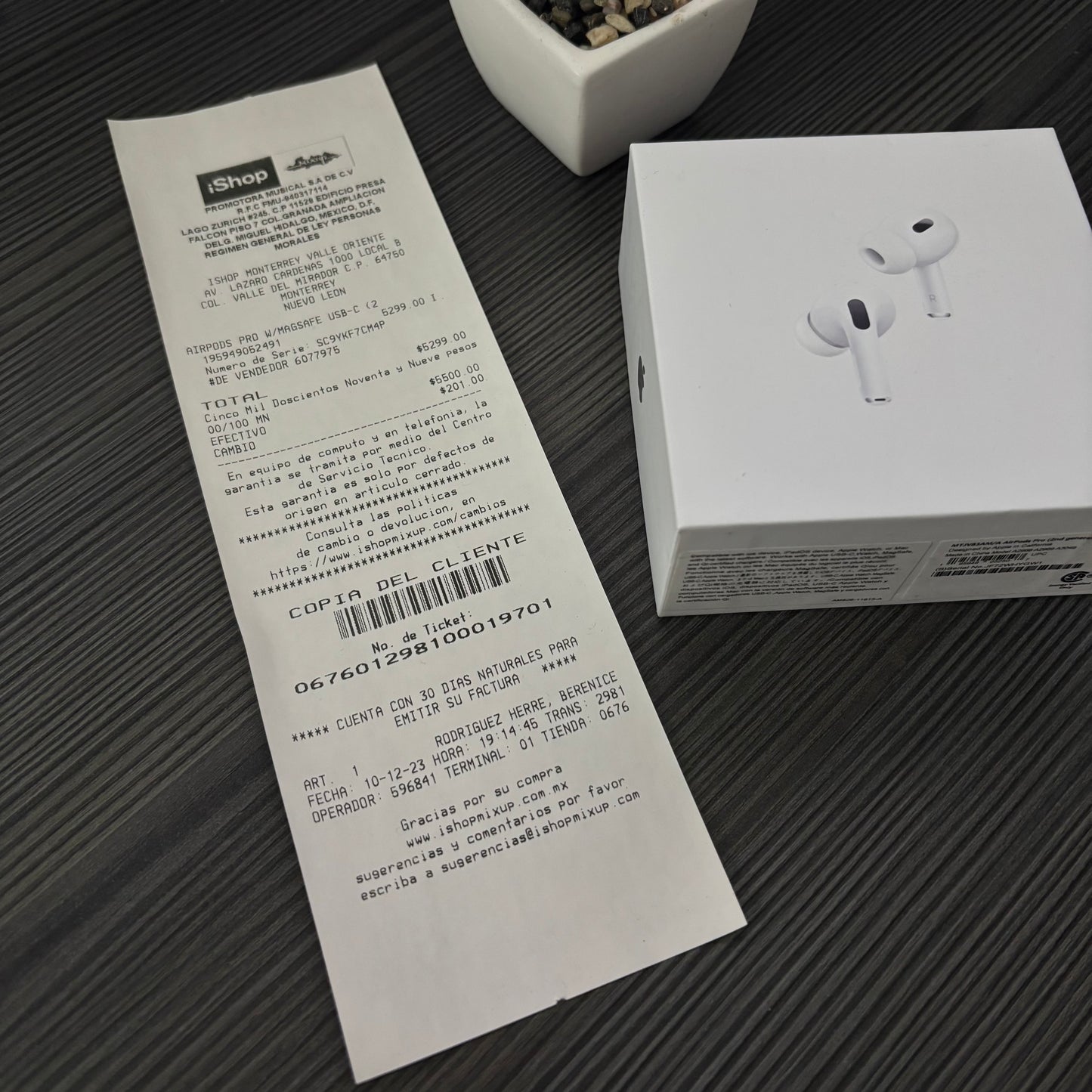 Ticket de compra iShop